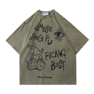 Washed Vintage Fashion T-Shirt - MRC STORE