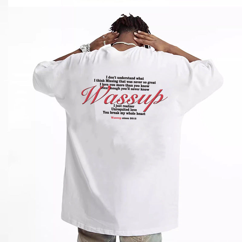 Men’s Vintage T-Shirt - Hip Hop Letter Print My Store