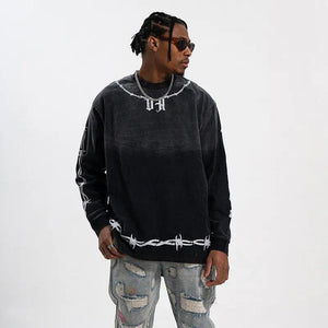 Guochao High Street Gradient Streetwear T-Shirt - MRC STORE