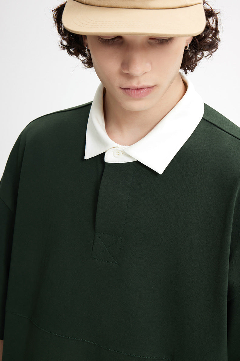 Men’s Polo Shirt - Mountain Contrast Lapel My Store