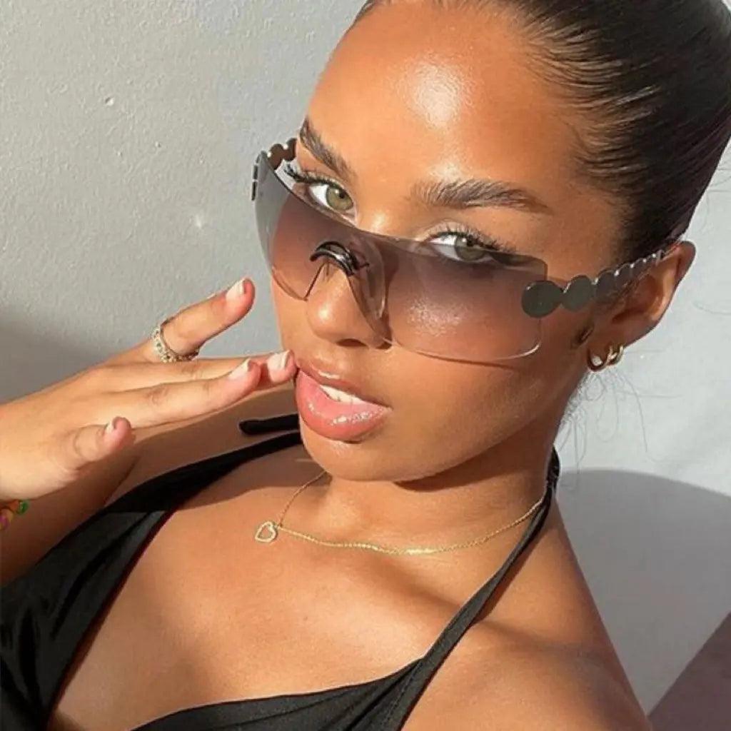 One Piece Rimless Outdoor Sunscreen Sunglasses - MRC STORE