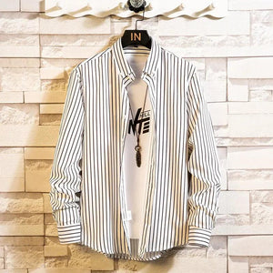 Slim Striped Cardigan Shirt - MRC STORE