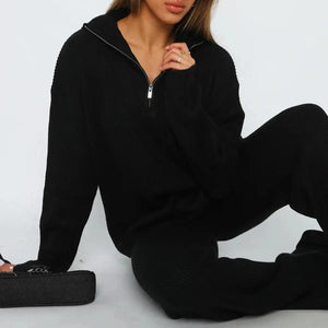 Comfortable Lapel Long Sleeve Pants Suit - MRC STORE