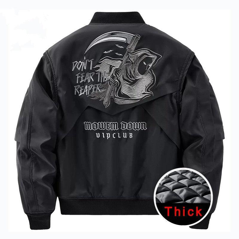Men's Functional Embroidered Flight Jacket β Stylish Loose Fit Jacket - MRC STORE