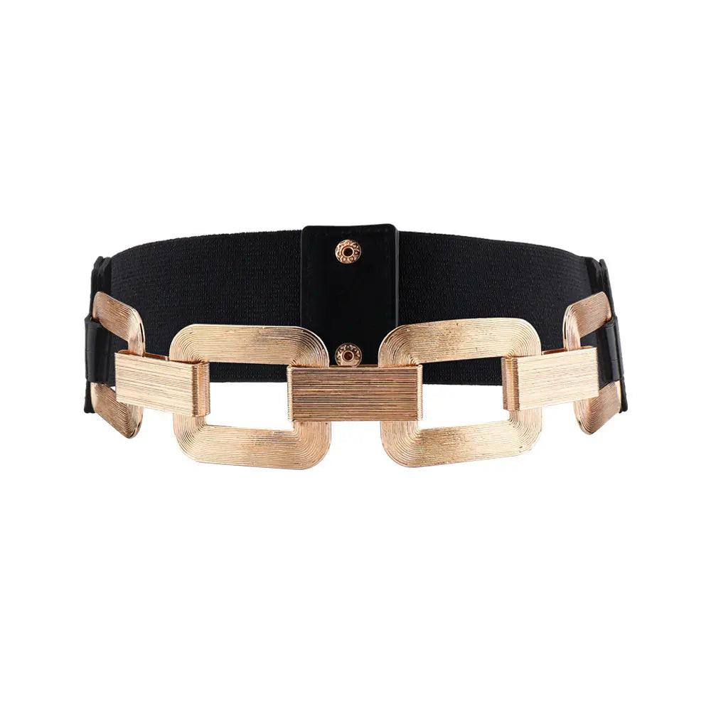 The New Gold Black Wide Belt Decoration - MRC STORE