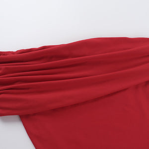 Women’s Sleeveless T-Shirt - Oblique Shoulder Red My Store