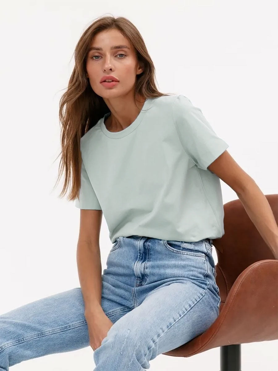 Unisex Casual T-Shirt - Round Neck Commuter Top My Store  25.99