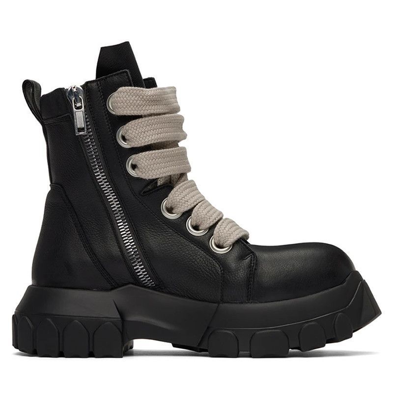Individual Zipper Leather Boots MRC STORE