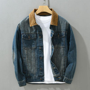 Loose Denim Workwear Jacket Japanese Casual Fashion - MRC STORE