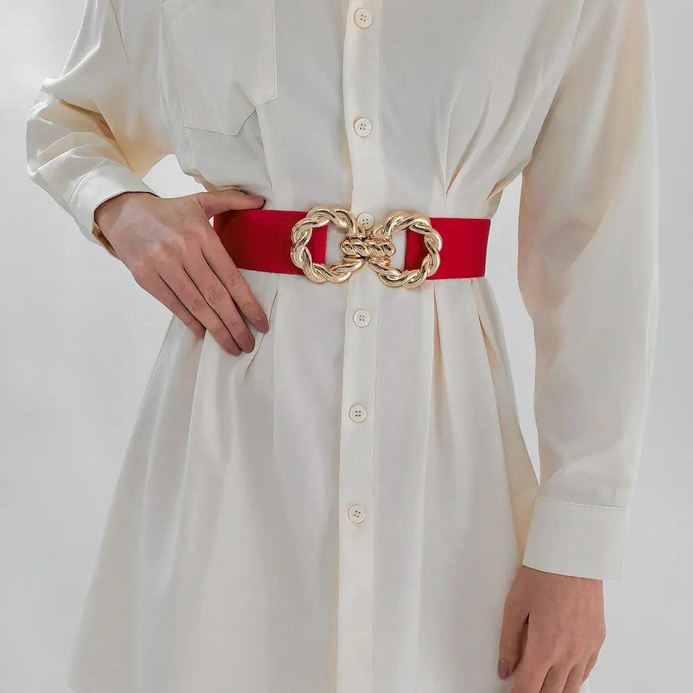 Decoration Round Metal Button down Belt - MRC STORE