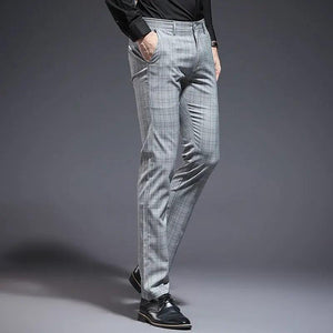 Slim Fit Plaid Pants - MRC STORE