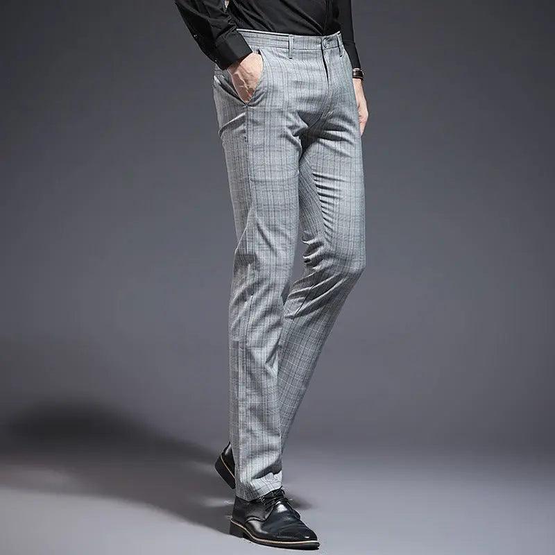 Slim Fit Plaid Pants - MRC STORE