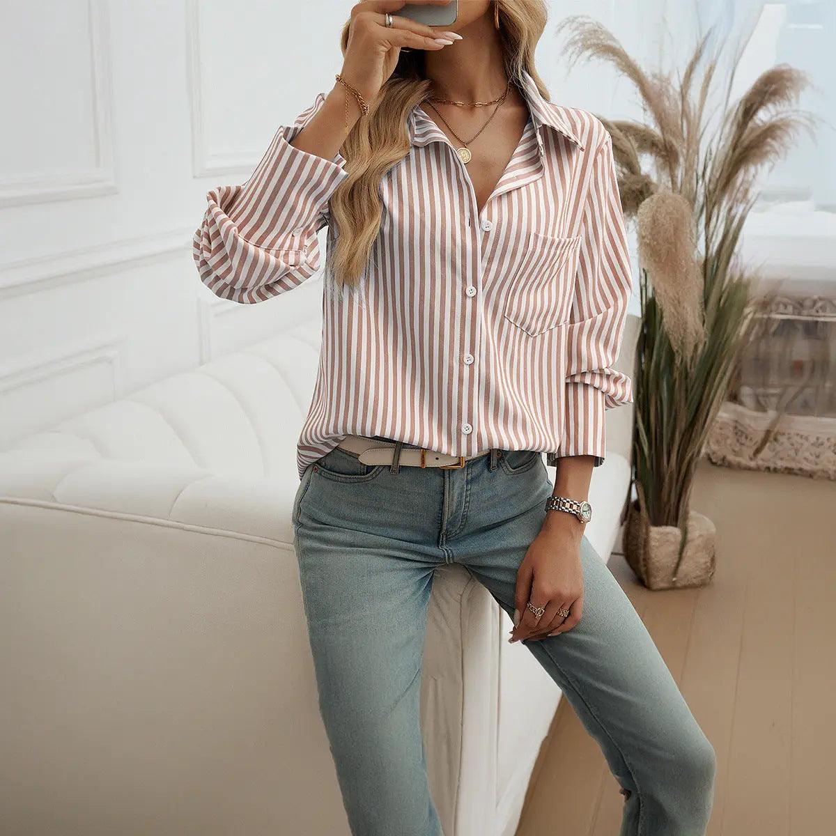 Striped Commuter Cardigan - MRC STORE