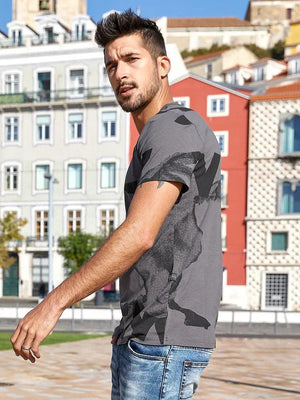Printed Half-Sleeve Casual Wear T-Shirt - MRC STORE