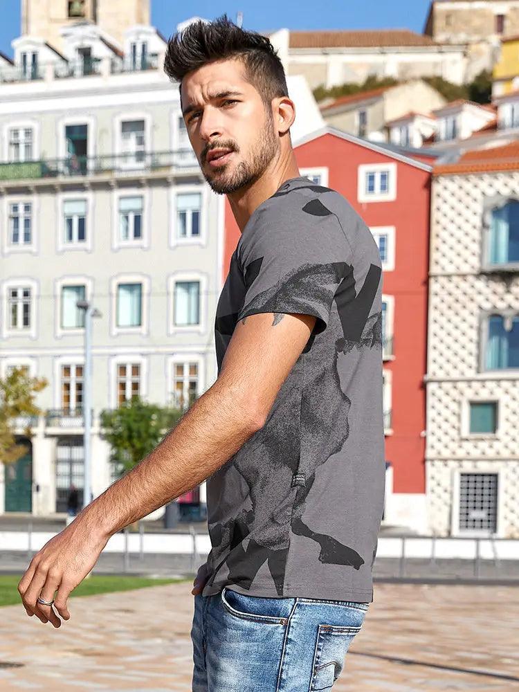 Printed Half-Sleeve Casual Wear T-Shirt - MRC STORE