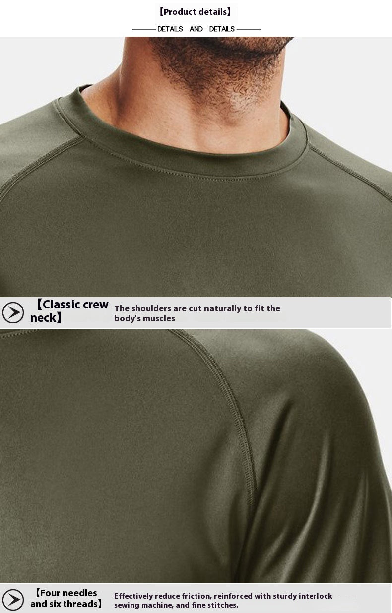 Men’s Exercise T-Shirt - Loose Round Neck My Store