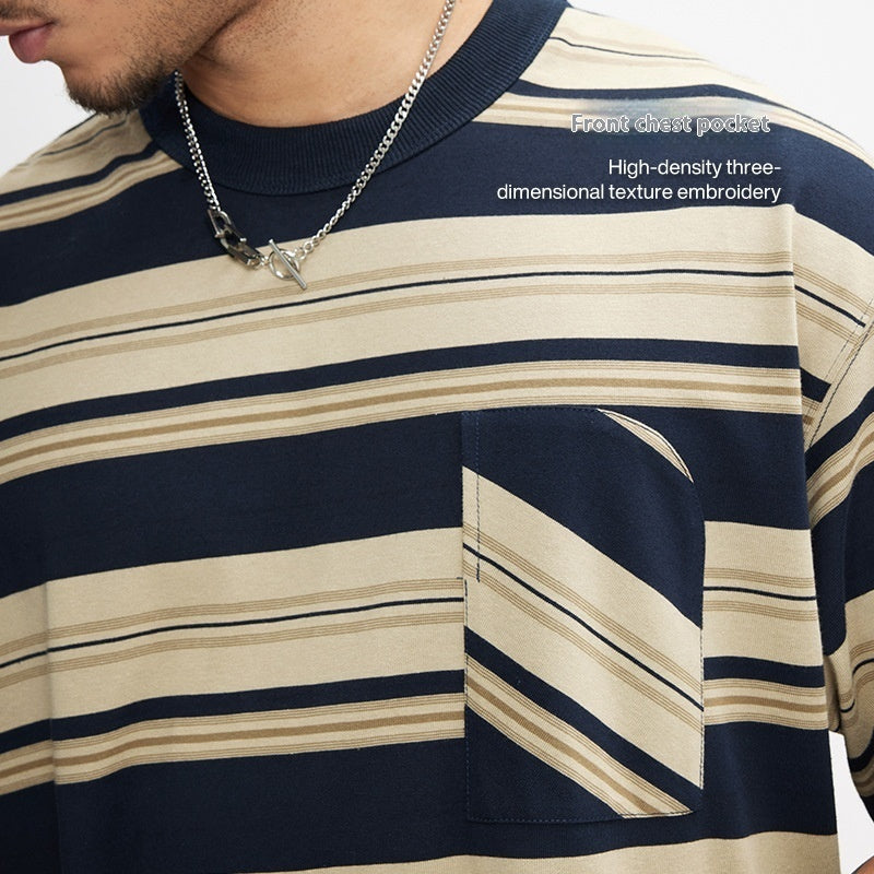 Unisex Striped T-Shirt - Loose Pocket Style My StoreÂ