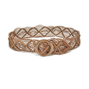 Vintage Woven Wooden Buckle Belt - MRC STORE