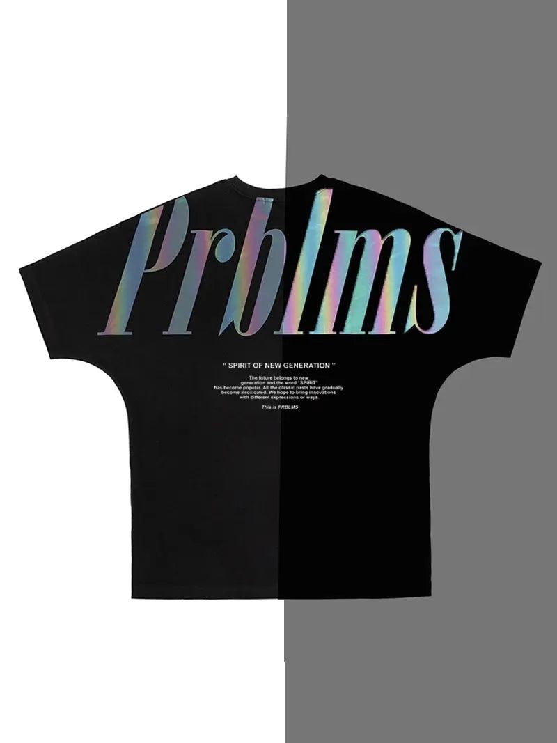 Reflective Printed Hip Hop Cool Graphic Tee - MRC STORE