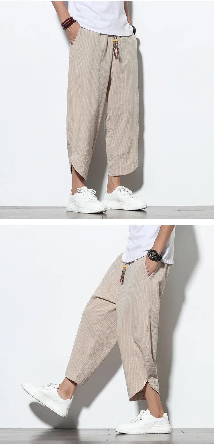 Chinese Style Cotton Linen Harem Pants - MRC STORE