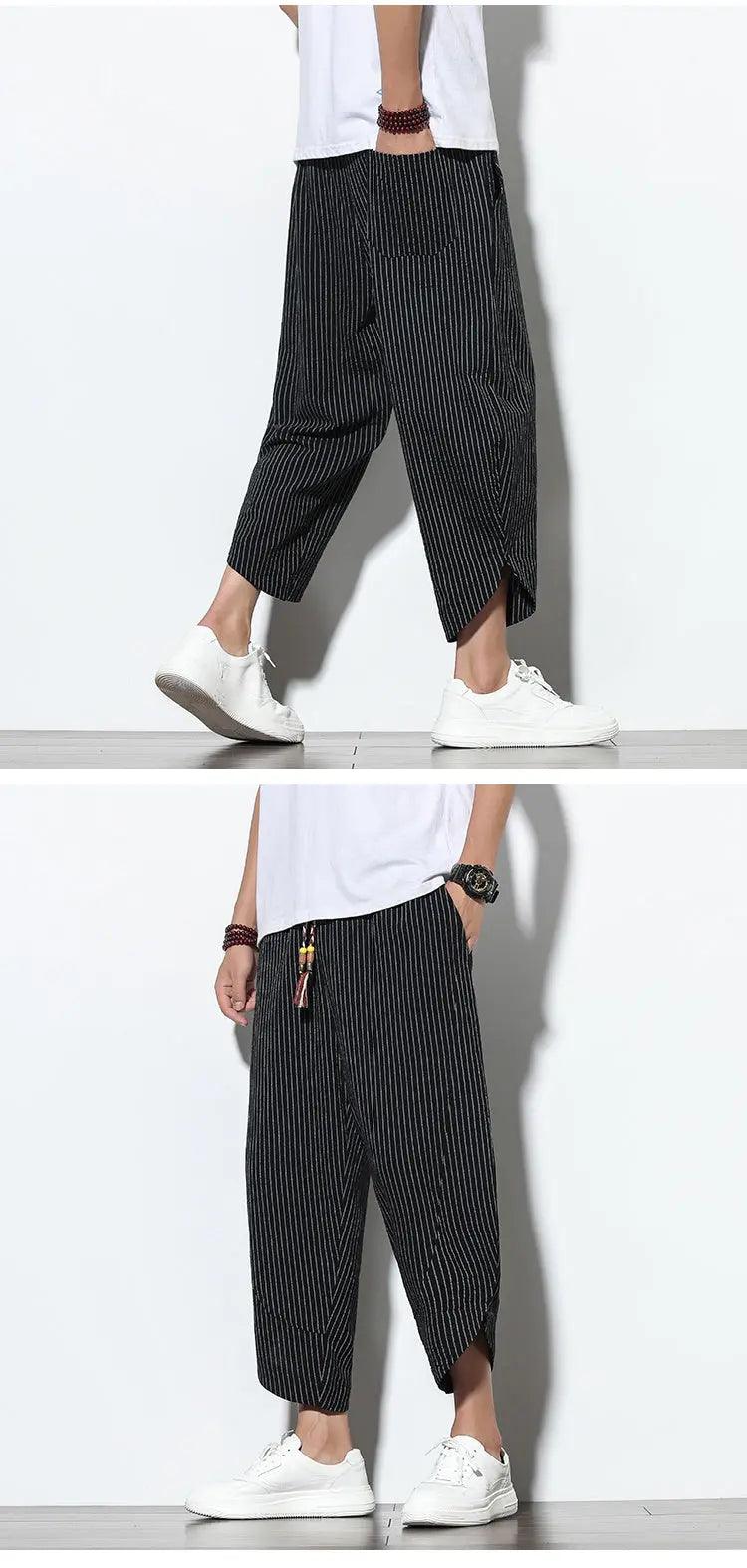 Chinese Style Cotton Linen Harem Pants - MRC STORE
