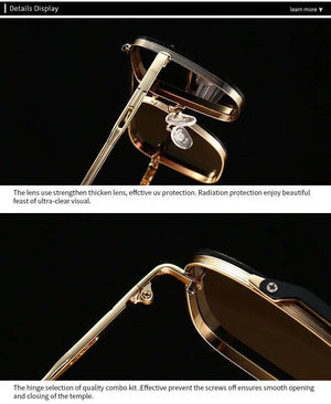 Modern Retro Square Frame Sunglasses - MRC STORE