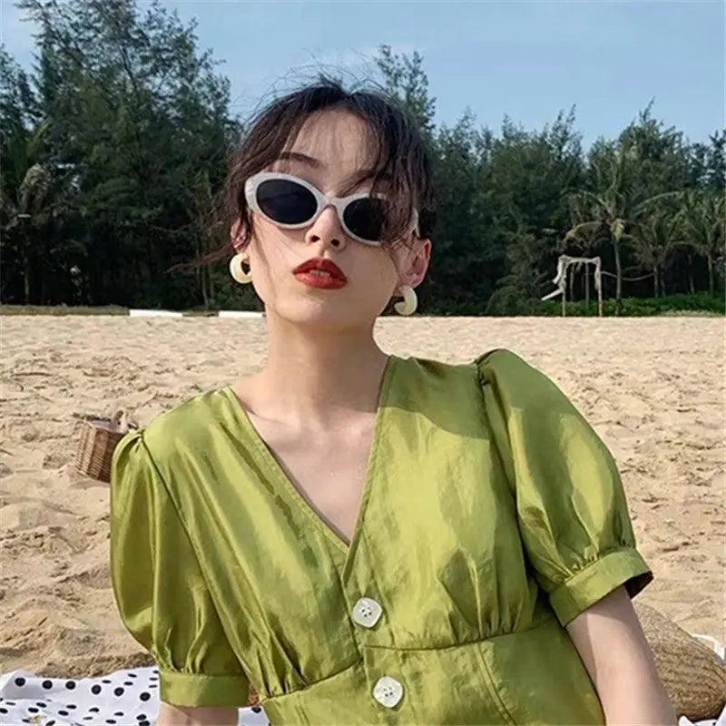 Retro Oval Sunglasses - MRC STORE