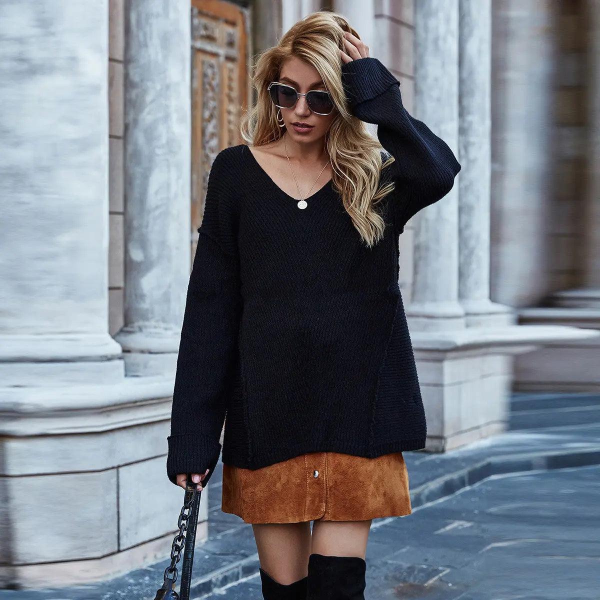 V-neck Sweater - MRC STORE