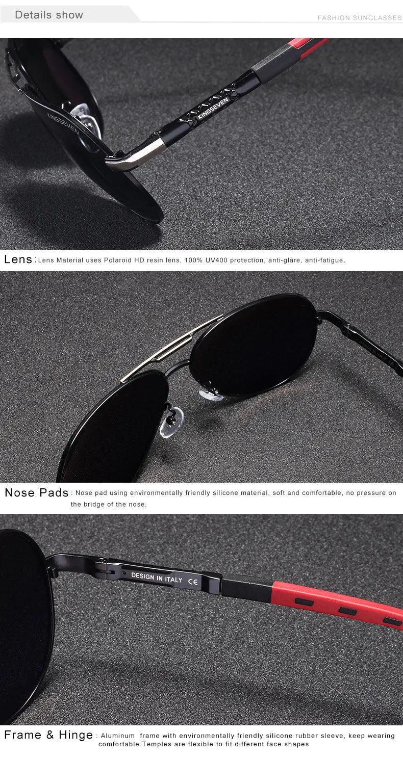 Polarized Unisex Sunglasses with Silicone and Aluminum Alloy Frame - MRC STORE
