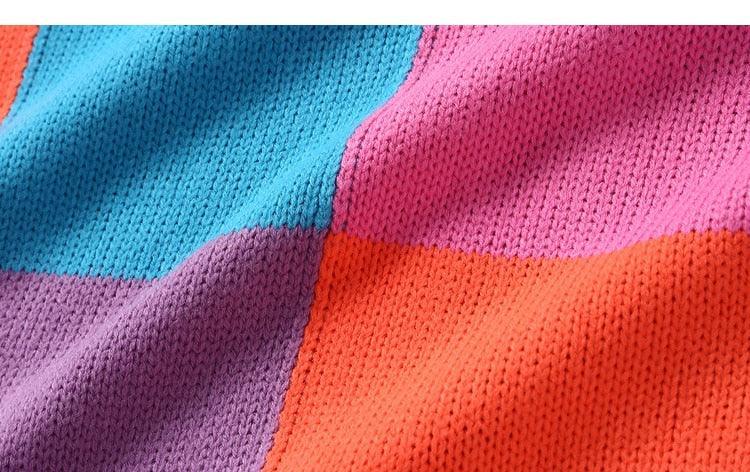 Colorful long pullover sweater - MRC STORE