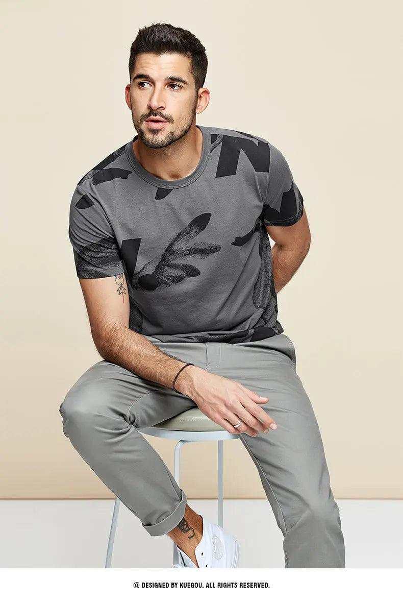 Printed Half-Sleeve Casual Wear T-Shirt - MRC STORE