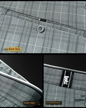 Slim Fit Plaid Pants - MRC STORE