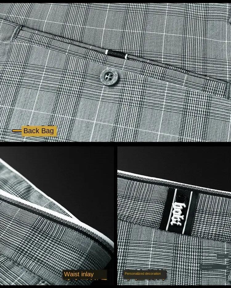 Slim Fit Plaid Pants - MRC STORE