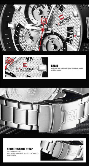 NaviForce NF9165 Multifunctional Waterproof Quartz Watch - MRC STORE