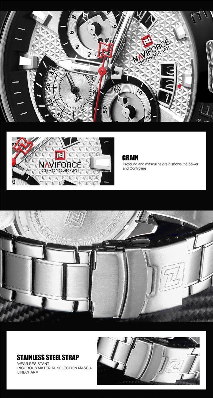 NaviForce NF9165 Multifunctional Waterproof Quartz Watch - MRC STORE