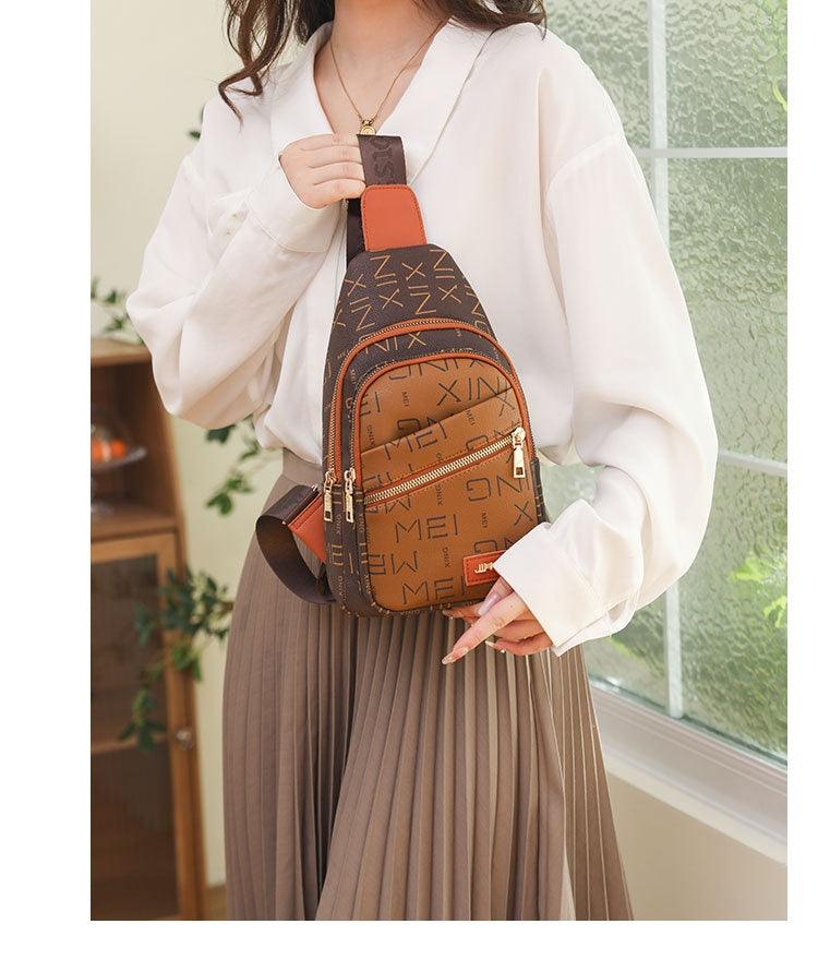 Women's Chest Bag with Fashion Letters – New Printed Crossbody Bag for Daily Use - MRC STORE