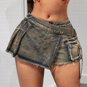 Women’s Denim Skirt - Low Waist Irregular My Store  24.44