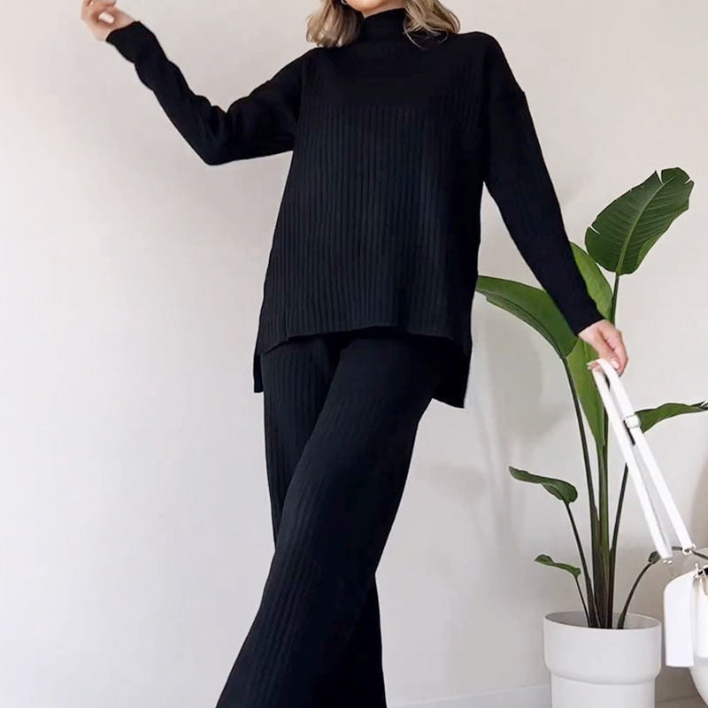 Women’s Knitted Suit - Turtleneck Loose Set My Store 32.44
