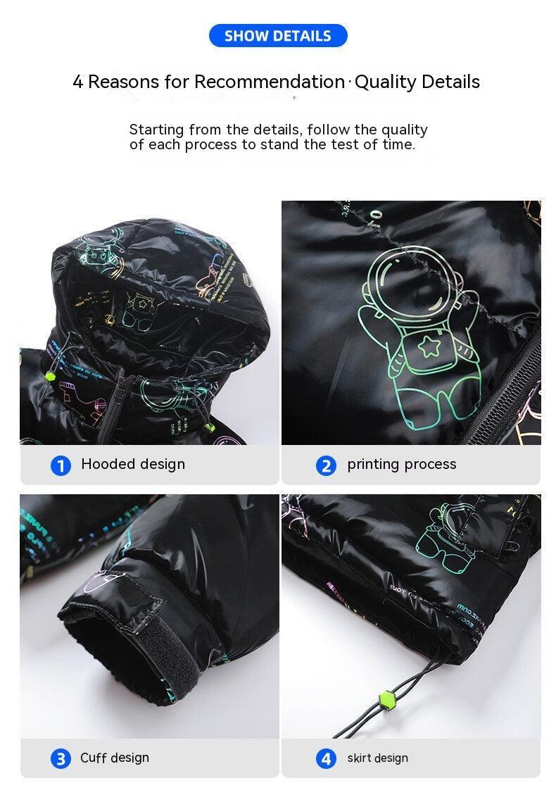 Winter Glossy Hooded Cotton Coat - MRC STORE