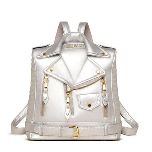 Trendy Leather Textured Jacket Backpack - MRC STORE