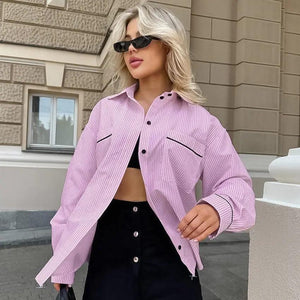 Striped Loose Shirt - MRC STORE