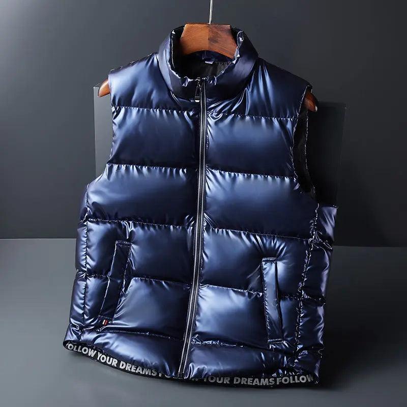 Shiny Down Cotton Fashion Vest Jacket - MRC STORE