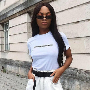 Loose Fit Printed Cotton Tee - MRC STORE