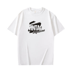 Men's Solid Color Short-Sleeved Cotton T-Shirt - Cartoon Pattern My Store