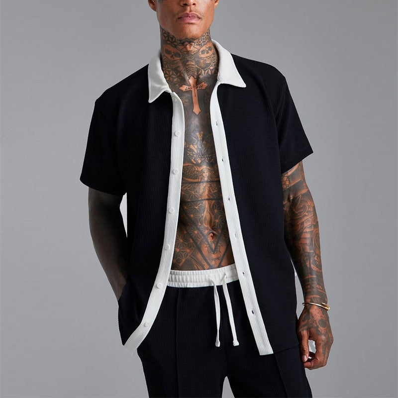 Men's Fashion Sports & Leisure Two-Piece Suit – Printed Polyester Outfit My Store  66.24