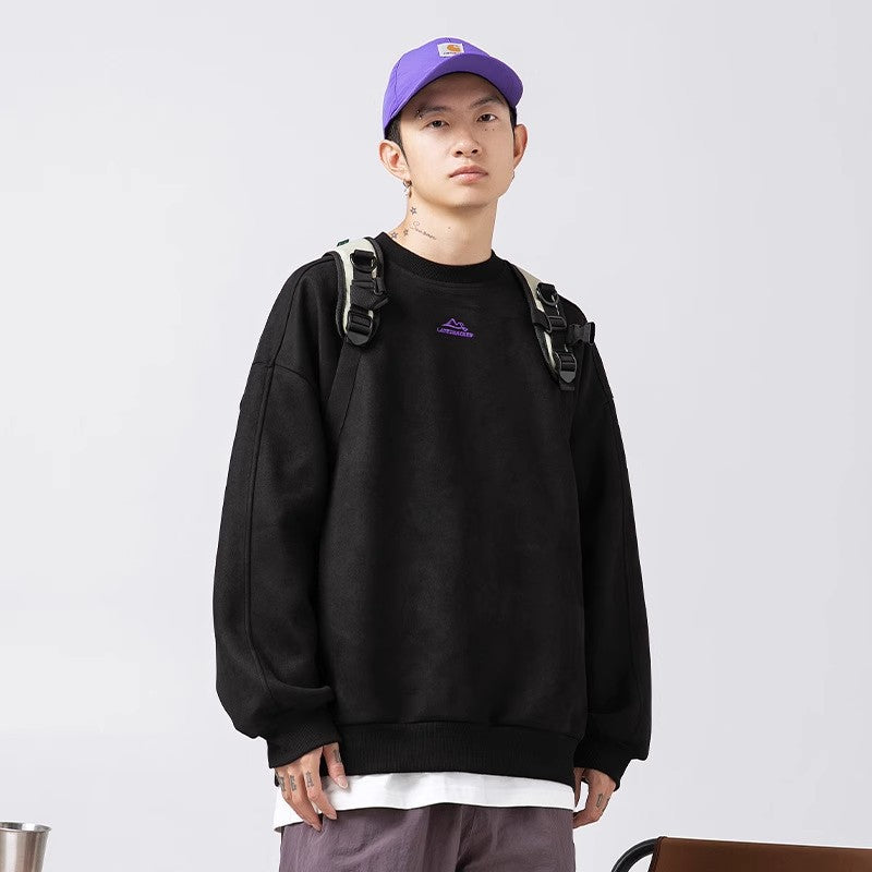 Print Casual Long-Sleeve Crewneck Sweater