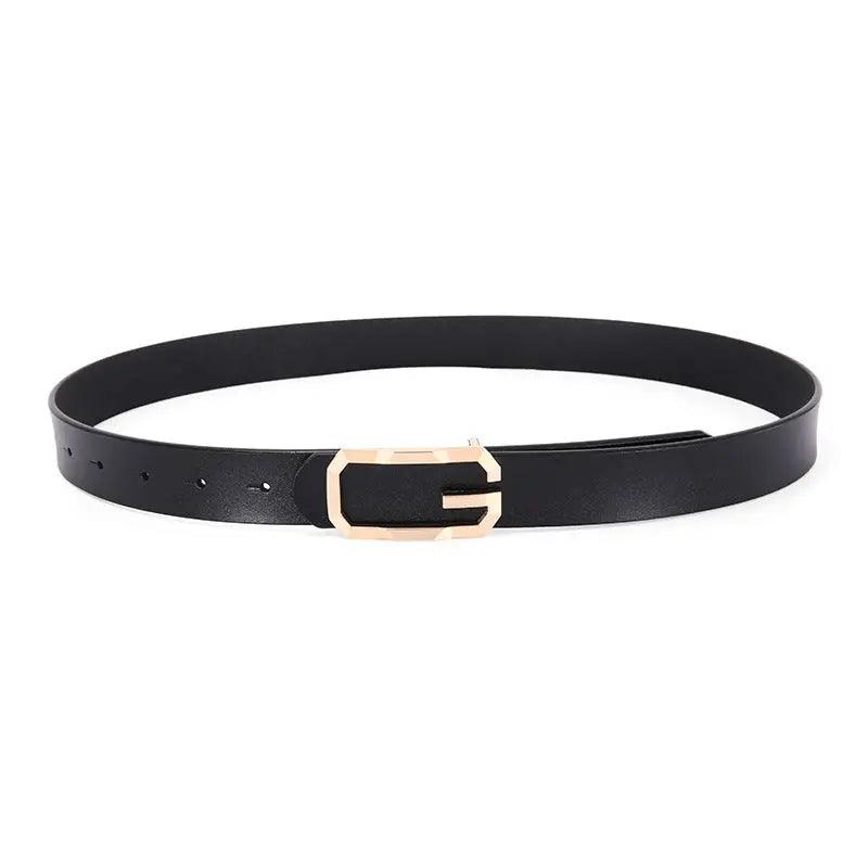 Genuine Leather Simple Smooth Buckle - MRC STORE