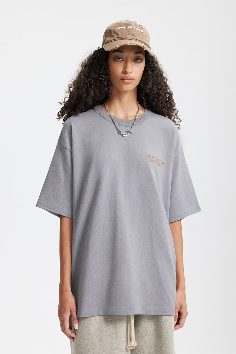 Men’s Embroidered T-Shirt - Retro Thread Collar My Store