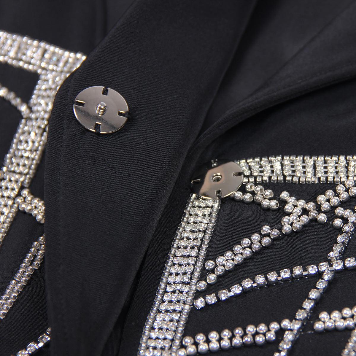 Luxury Beaded Diamond Suit Jacket