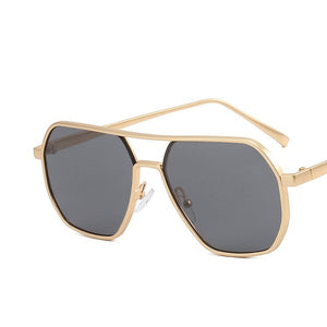 Men’s UV Sunglasses - Double Beam Gold Gray My Store 14.95